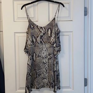 Mini snake print dress